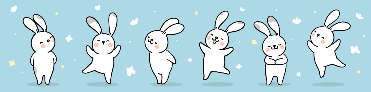 cartoon bunny dancing