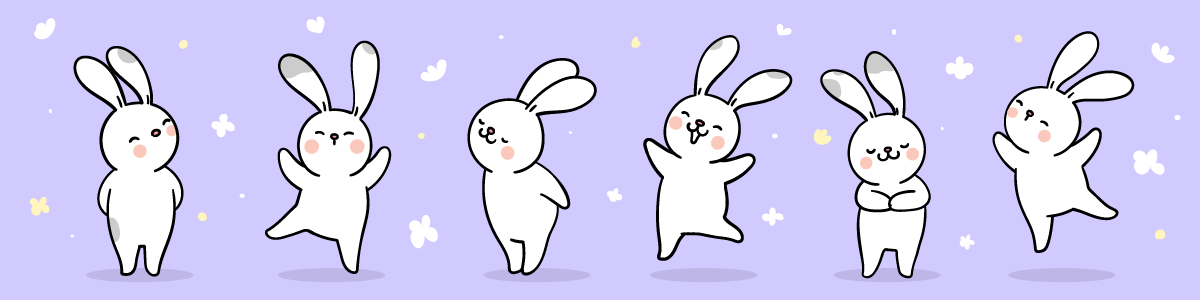 cartoon bunny dancing
